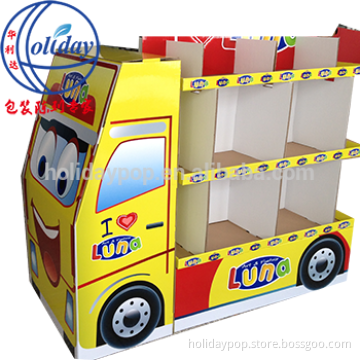 Factory Directly Supply school bus shaped point of sale cardboard display Professional Design Team